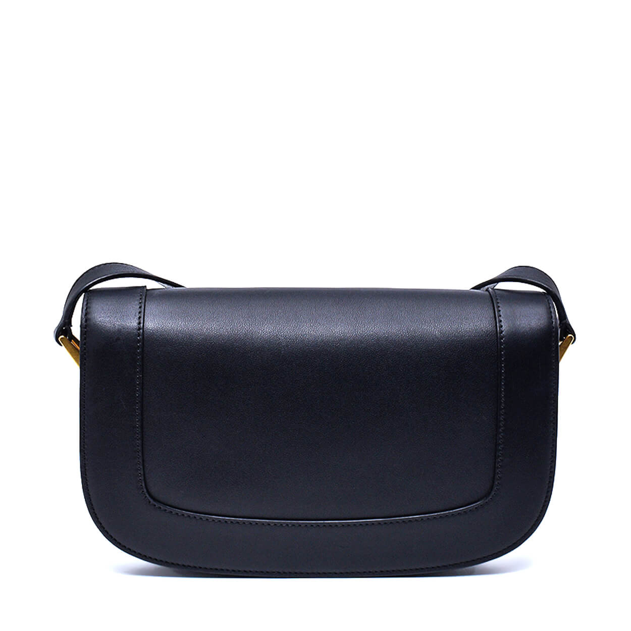 Valentino - Black Calfskin Leather Supervee Shoulder Bag 